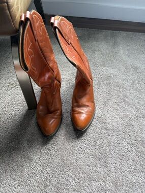 Vintage Red Wing Pecos Western Boots in Cognac